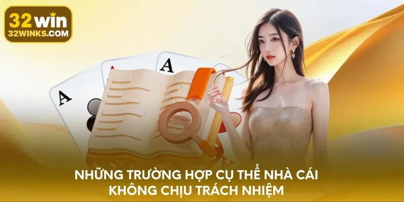 Những trường hợp cụ thể nhà cái không chịu trách nhiệm